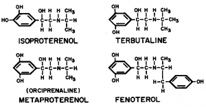 Structural formulae of fenoterol